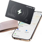 Ultra-Thin Air Tag Wallet Tracker Card 0.07in IP68 Waterproof Bluetooth Tracker for Wallets, Passport, Work with Apple Find My, Wireless Charging, Anti-Loss Card Locator [Apple MFi Certified] iOS Only