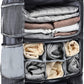 TABITORA Travel Portable Hanging Shelves Closet Organizer Packing Luggage Storage with Multifunctional and Foldable Invisible Compartment,Lightweight, for Suitcase, RV,Closet…Grey,XXL