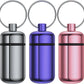 3 Pack Small Pill Box, Airtight Aluminum Alloy Pill Organizer Travel Pill Case for Purse Portable Medicine Box Bottle for Medication, Fish Oil, Supplements Storage