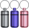 3 Pack Small Pill Box, Airtight Aluminum Alloy Pill Organizer Travel Pill Case for Purse Portable Medicine Box Bottle for Medication, Fish Oil, Supplements Storage