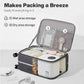 mixi 20 Inch Carry On Luggage 22x14x9 Airline Approved PC Hard Shell Suitcase Top Opening Aluminum Frame Travel Suitcases with Wheels, Rock Gray