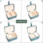 2 Layer Large Jewelry Travel Case with 4 Jewelry Pouches, PU Leather Portable Jewelry Storage Box, Medium Size Jewelry Organizer Box for Earrings, Necklaces, Bracelets (dark green)