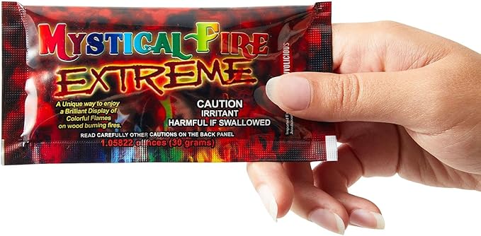 Mystical Fire Extreme Color Changing Flames for Wood Burning Fire Pits, Campfires (50 Packets)