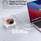 170W USB C Charging Station Block, Travel Charger for Multiple Devices, USB C Charger Plug for iPhone 16 15 14 13 12 Series, Apple Watch Ultra SE 10 9 8 7 6 5 4 3 2, AirPods, MacBook Pro Air, iPad - Roamly