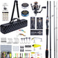 Goture Spinning Fishing Rod & Reel Combo with Carrier Bag,6.6-9FT,Spin Reels, Lures Kit, Pliers, Braided Line, Fish Gripper, Carbon Fiber Freshwater Fishing Rod Full Kit for Starter