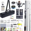 Goture Spinning Fishing Rod & Reel Combo with Carrier Bag,6.6-9FT,Spin Reels, Lures Kit, Pliers, Braided Line, Fish Gripper, Carbon Fiber Freshwater Fishing Rod Full Kit for Starter