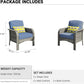 HOOOWOOO Patio Furniture Set,2 Pieces Outdoor Wicker Chairs Set,All Weather Bistro Chairs with Comfy High Back,Denim Blue