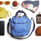 Bellroy Cinch Bucket Bag (compact 9 liter lightweight crossbody bag with external organization, internal zip pocket, adjustable shoulder strap, and adapts to be carried three ways) - DenimBlue