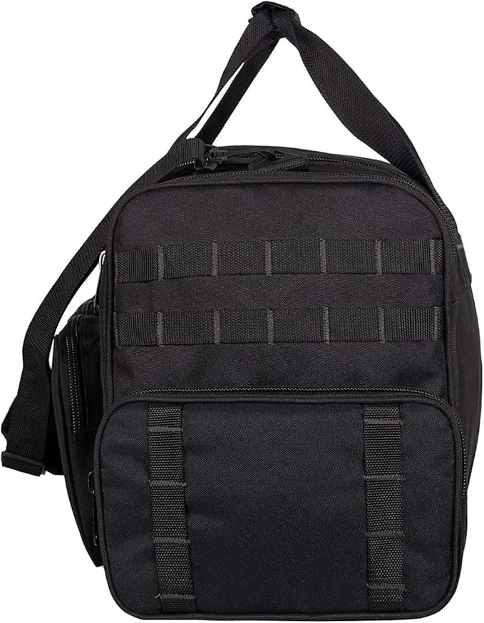 K-Cliffs Tactical Range Duffel Heavy Duty Travel Bag Quality Sport Gear Gym Tote Molle Lockable With US Patch (33" Duffel + Backpack)
