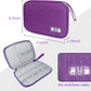 Electronics Travel Organizer,Portable Waterproof Electronic Travel Storage Bag for Small Charging Cord Storage,Charger,Small Electronics,SD Card etc,for Travel,Business -Purple