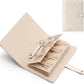 Vlando Teacher Gifts for Women,Travel Jewelry Organizer Case,Jewelry Storage Book Ring Binder with Clear Zipper Velvet Jewelry Pouches Bags for Rings,Necklace,Earrings-Cream White
