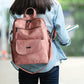 PU Leather Backpack Purse for Women Fashion Multipurpose Design Handbag Ladies Shoulder Bags Travel Backpack Pink