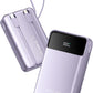 Portable-Charger-Power-Bank Travel Essentials Battery Pack USB C 30000mAh Built in Cable 22.5W Phone Fast Charging Powerbank Compatible with iPhone 16 15 14 13 12 X iPad Samsung Google (Purple)