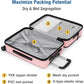 KYME 22-Inch Hardside Small Suitcase, 100% PC Hard Shell with Laptop Compartment, TSA Lock, Double Wheels, Pink