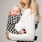 Mabē Monarch Ergonomic Baby Carrier – Premium Cotton Soft Structured Newborn to Toddler Carrier with Hip-Healthy Design, 3 Carry Positions (7-35lbs), Lightweight & Breathable, (Ebony Check)