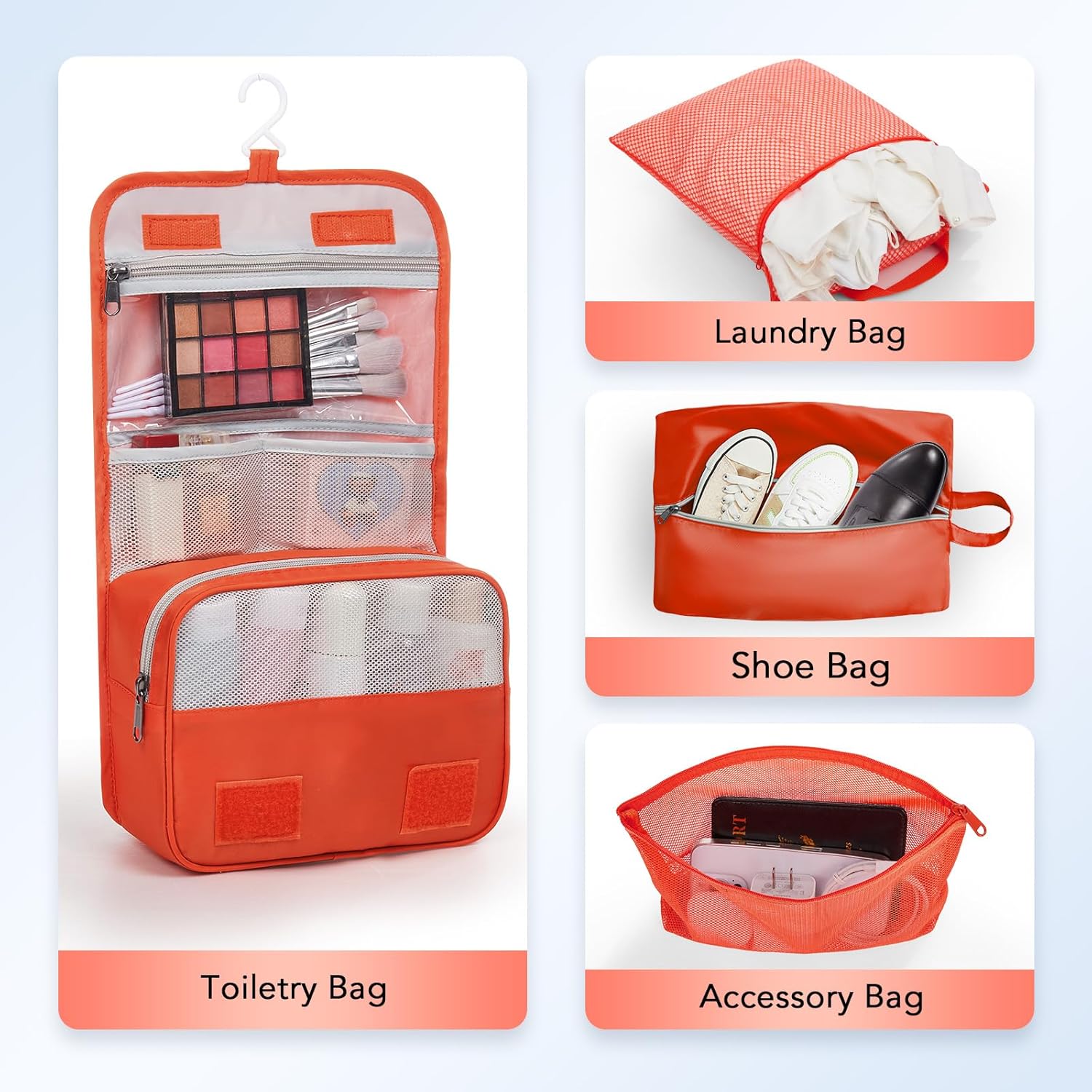 10 Set Compression Packing Cubes for Travel Essentials,Compressible Expandable Packing Cubes for Suitcase,OlarHike Luggage Organizer Bags for Travel,Handy Helper for Organizing Clothes(Orange) - Roamly