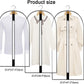 Pwsap 12 Pack Breathable Clothes Covers with Zip, Hanging Garment Covers Bags Dress Bag Covers Moth-Proof Mens Suit Storage Bag Dust Cover for Wardrobe Storage and Travel(Clear)
