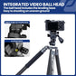 Fotopro Carbon Fiber Tripod 2.3lbs Ultralight 62 Inch Portable Travel Video Tripod for Camera DSLR Load up to 22lbs X-Aircross 3 Video Grey