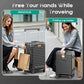 Joyway 20 Inch Carry on Luggage with Aluminium Frame and Front Pocket, PC Hardshell Suitcase with USB Port and Cup Holder, 21.5x14.2x9 Airline Approved, Luggage with Spinner Wheels and TSA Lock (Grey)
