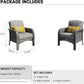 HOOOWOOO Patio Furniture Set,2 Pieces Outdoor Wicker Chairs Set,All Weather Bistro Chairs with Comfy High Back,Dark Gray