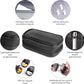 Serfeymi Weekly Travel Pill Organizer 2 Times A Day AM PM Upgraded Black Pill Box 7 Day with Portable Zipper PU Leather Pill Case, Medicine Organizer for Pills, Vitamins, Fish Oils - Black 01