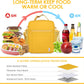 NOL Nylon Waterproof Kids Lunch Bag, Insulated Lunch Bag, Lunch box Cooler, Reusable, Zip Closure with Buckle Handle Holds Lunch Box, Snacks & Water Bottle for School Work, Earth-yellow
