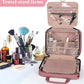 BALHLHG Toiletry Bag for Women With Hanging Hook, Medium Travel Makeup Organizer, Water-resistant Cosmetic Toiletries Bag for Bathroom, Trip, Business, Rosewood-Pink
