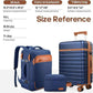 UKEIN Luggage Sets 3 Piece, PC Hardside Large Luggage 28 Inch With Spinner Wheels with TSA Lock, Checked Suitcase Set With Travel Backpack for Men (Blue, 3 piece set (28inch))