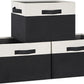 GhvyenntteS Large Storage Baskets for Shelves 3 Pack, Collapsible Fabric Storage Bins with 3 Handles, Decorative Closet Organizers and Storage bins for Clothes Blanket Beddings (Black, 15"x11"x9.6")