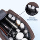 WANDF Toiletry Bag for Men Travel Toiletry Organizer Canvas and Leather Dopp Kit Water-Resistant Shaving Bag for Travel Accessories (Brown, Large) - Roamly