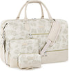 Weekender Bag for Women, Travel Duffel Bag Carry On Overnight Bag with Shoe Compartment Large Nylon Travel Weekend Tote Bag - Roamly