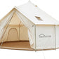 DANCHEL OUTDOOR B6 Luxury Glamping Wall Tent w/Stove Jack, No Center Pole, Higher Side Wall, 900D Flame Retardant Oxford for 4 Season 4-6 Person Family Yurt Cabin Glamping Camping,13ft/16.4ft
