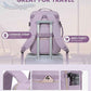 LOVEVOOK Travel Backpack for Women & Men 40L,Airline Approved Carry On Backpack Travel Essentials,TSA Carry on Luggage,Waterproof Personal Item Travel Bag,Suitcase with 3 Packing Cubes,Light purple