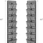 KEEPJOY Over the Door Shoe Organizer, Hanging Shoe Organizer with 4 Hooks,Door Shoe Holder with 14 Mesh Deep Pockets Closet Door Shoe Storage Bag (Grey-2Pack)