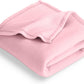 Bare Home Polar Fleece Blanket - Throw - Light Pink - Warm & Cozy - Premium Fleece - Blanket for Bed, Sofa, Camping, Travel and Cold Nights - Lightweight (Throw, Light Pink)