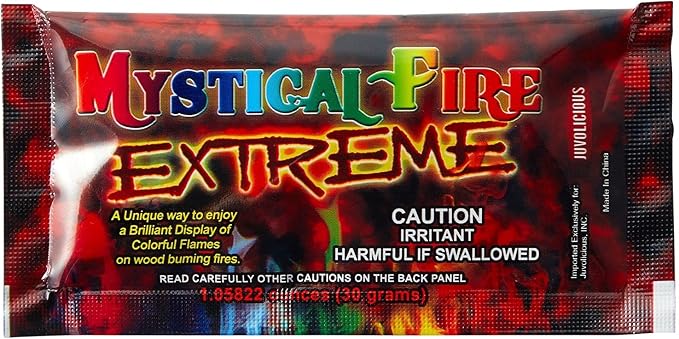 Mystical Fire Extreme Color Changing Flames for Wood Burning Fire Pits, Campfires (50 Packets)