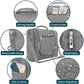 PAVILIA Extra Large Toiletry Bag Travel Bag for Women Men, Hanging Cosmetic Organizer, Water Resistant Makeup Bag for Accessories Toiletries, Travel Essentials Kit (Grey)