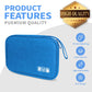 Electronics Travel Organizer,Portable Waterproof Electronic Travel Storage Bag for Small Charging Cord Storage,Charger,Small Electronics,SD Card etc,for Travel,Business -Sky Blue