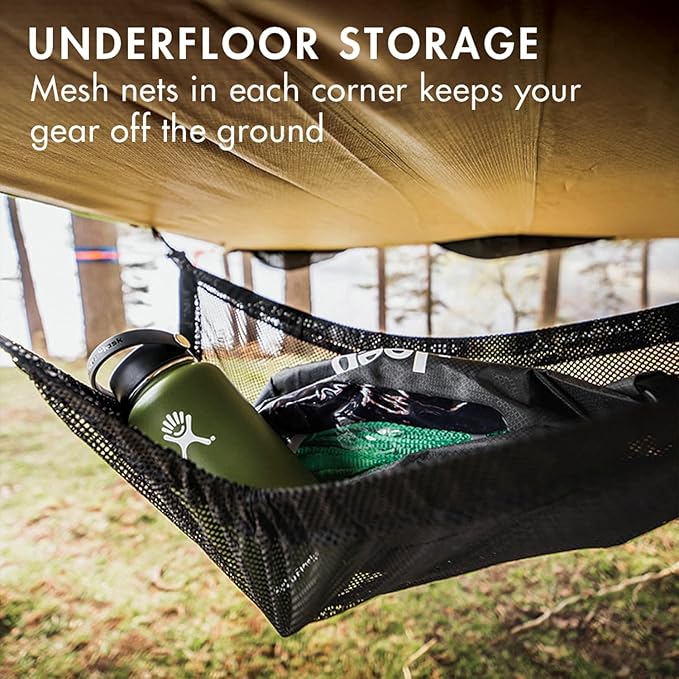 Tentsile Trillium Giant Hammock, The Original Tree Tent Company, 3 Adult Capacity, Anti-Roll, Central Hatch, Ratches and Straps Included, Designed in The UK (3 Person, Safari Brown)