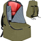 Padded Car Seat Travel Bag for Airplane, Heavy Duty Backpack for Air Travel, Water-Resistant Carrier with Shoulder Strap, Fits Most Car Seats (Green)