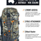 SPIKA Hunting Backpacks for Men, Meat Hauler Frame Pack with Rifle Holder, 40L/80L Extendable + Capacity for Bow Rifle Gun