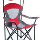 ALPHA CAMP Heavy Duty Canopy Camping Chair, 350 lbs Capacity Oversized Folding Chair with Adjustable Sunshade, Portable Sunshade Chair with Cup Holder for Beach, Fishing, Outdoor