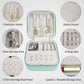 PU Leather Travel Small Portable Mini Travel Jewelry Organizer for Rings Necklaces Earrings and Lipstick Green