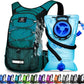 Insulated Hydration Backpack Pack with 3L BPA Free Leak Proof Water Bladder, Large Storage Lightweight Hiking Daypack with Waist Pouches & Cooler Layer, for Running, Biking, Camping, Festival - Roamly