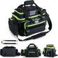 Goture Fishing Tackle Bag, Store Up to 4PCS 3700 Plus 2PCS 3600 Tackle Trays(Not Included), 600D Soft Side Gear Fishing Bag with Rod Straps,Detachable Water Bottle Pouch,Waterproof Bottom,SBS Zippers
