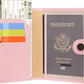 ZOPPEN Passport Holder Women, Passport Cover Travel Wallet Rfid Blocking Passport Wallet Cover Case Travel Essentials Document Organizer, Pink