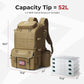Piscifun 52L Fishing Tackle Backpack with Rod Holders & 4 Tackle Boxes, Large Tackle Bag for Gear Storage with Rain Cover