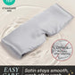 Zenssia Satin Sleep Mask for Women and Men, Lightweight Padded Eye Mask with Adjustable Strap, Comfort Blackout for Travel and Nap - Silver Grey