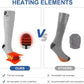 SNOW DEER Heated Socks for Men Women, App Controlled Left/Right Electric Ski Sock, 7.4V 2200mAh Rechargeable Battery 360°Fast Heating Toe Warmers for Skiing Hunting Motorcycle Walking Dogs