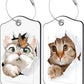 2 Pack Luggage Tag for Suitcase Cat and Butterfly in Hole Leather Travel Cruise Luggage Tag with Stainless Steel Loop Name ID Label Privacy Cover for Adults Teens Travel Bag Labels Set